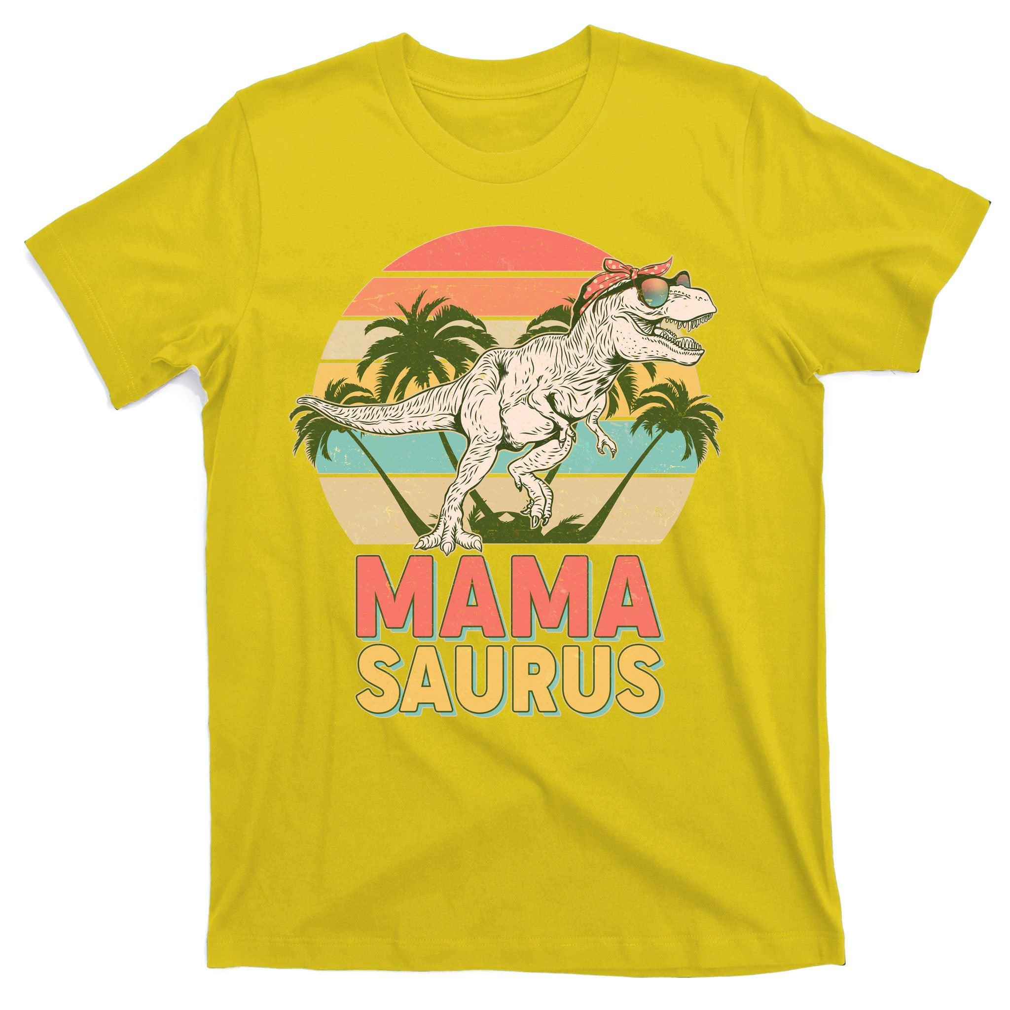 Vintage Mama Saurus T-Rex Mom Mother T-Shirt