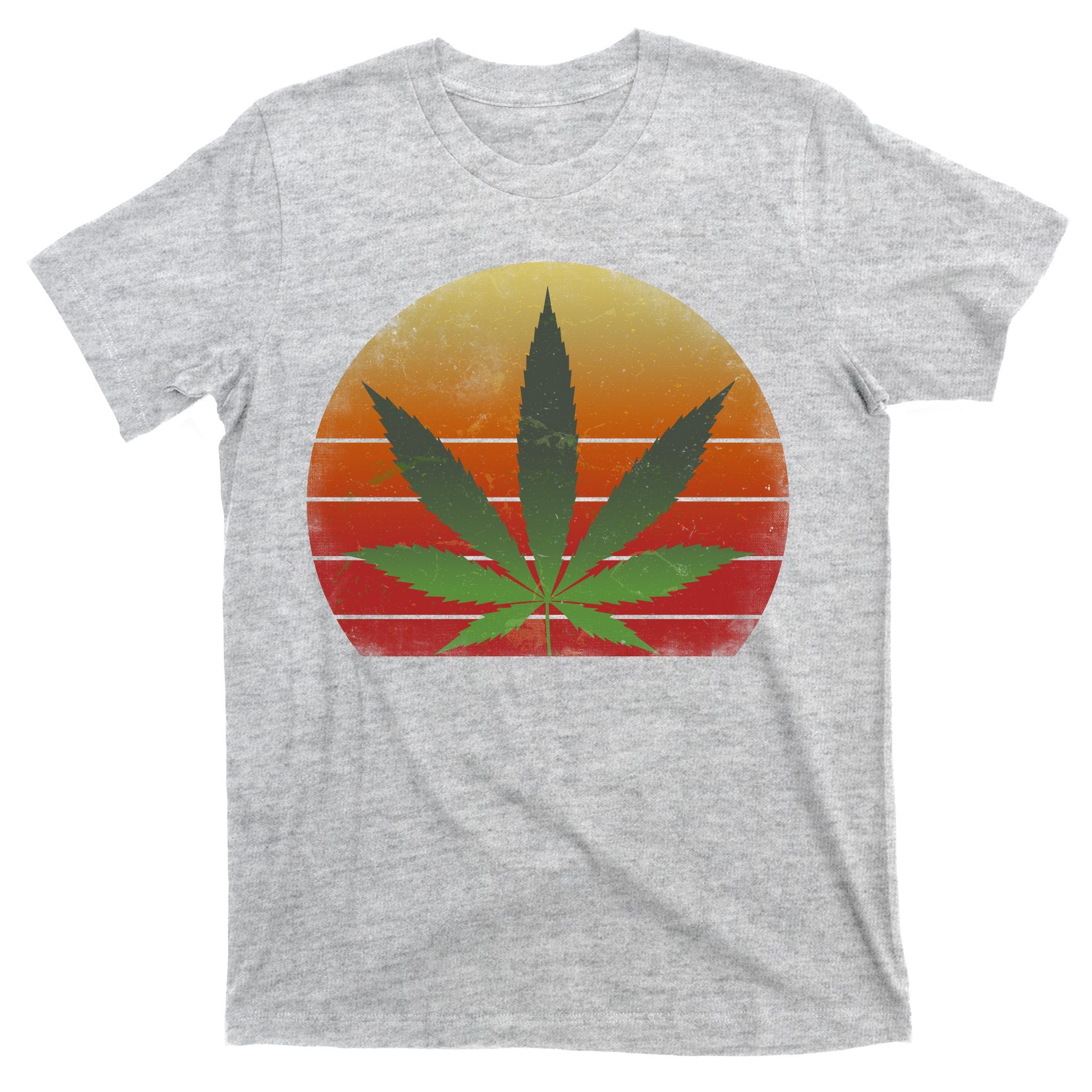 Vintage Marijuana Weed Sunset T-Shirt