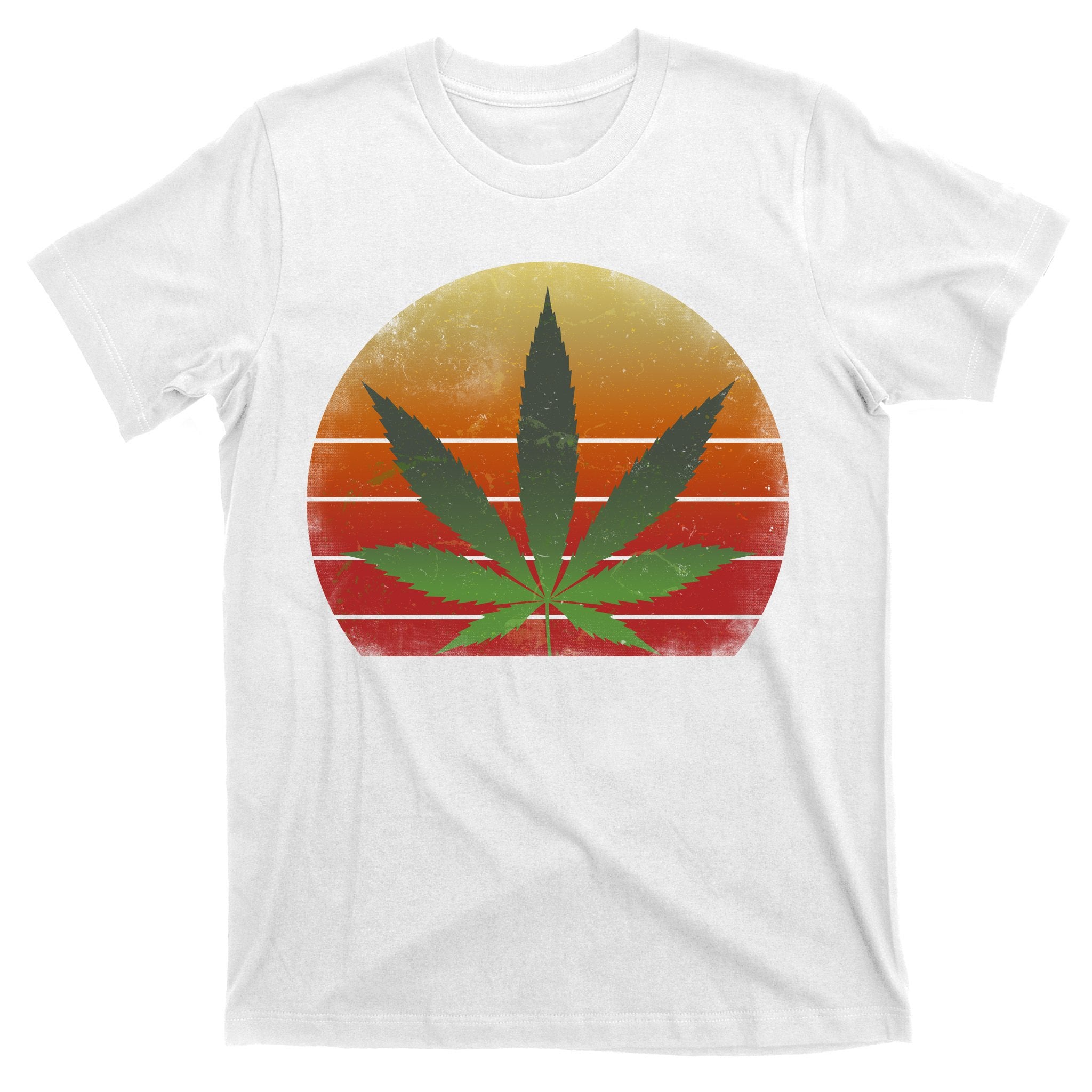 Vintage Marijuana Weed Sunset T-Shirt