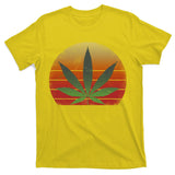 Vintage Marijuana Weed Sunset T-Shirt