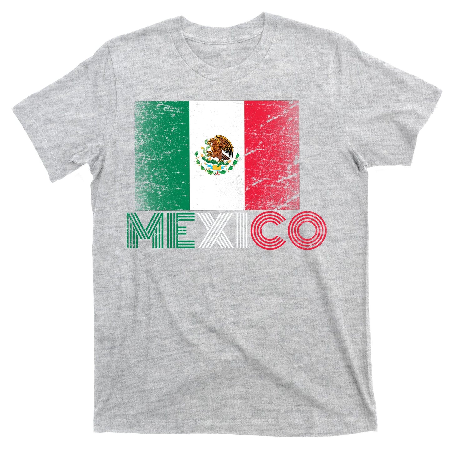 Vintage Mexico Distress Logo Flag T-Shirt