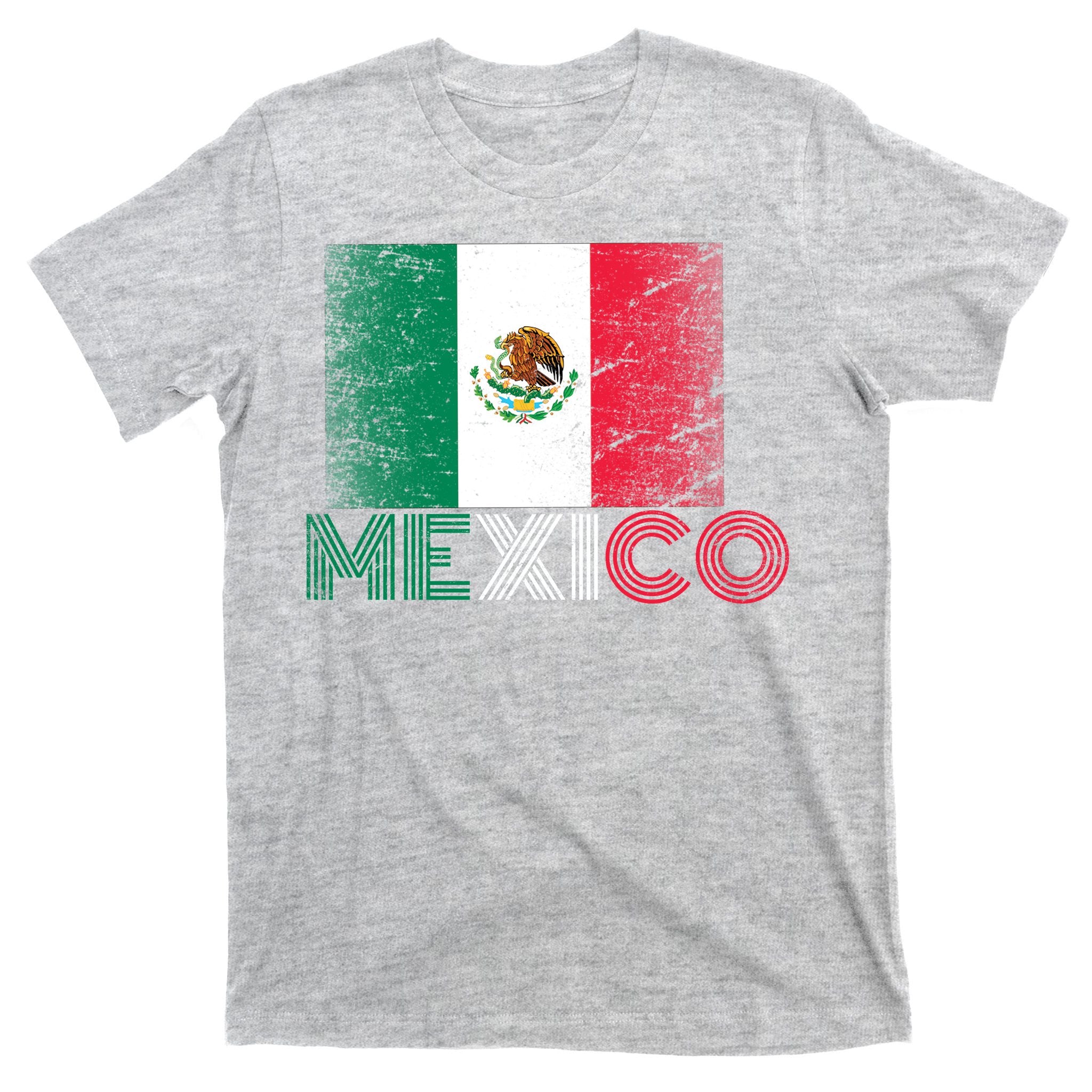 Vintage Mexico Distress Logo Flag T-Shirt