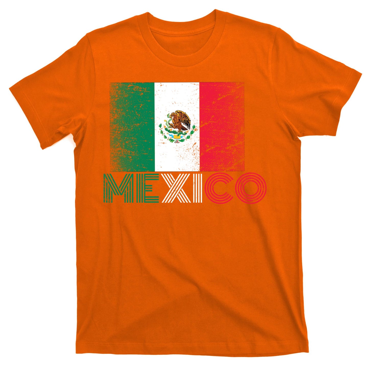 Vintage Mexico Distress Logo Flag T-Shirt
