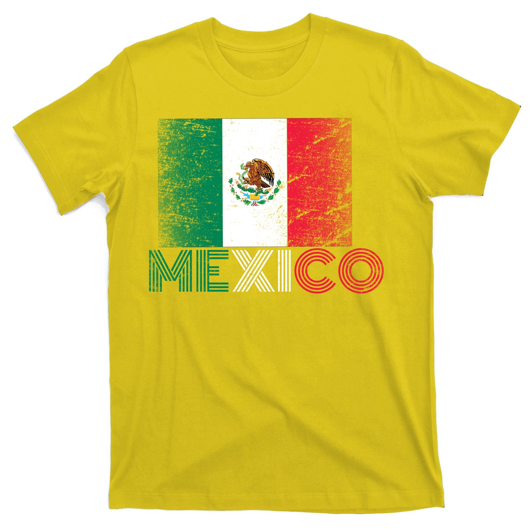 Vintage Mexico Distress Logo Flag T-Shirt