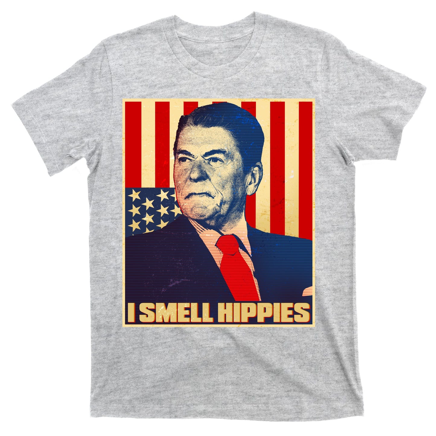 Vintage President Reagan I Smell Hippies T-Shirt