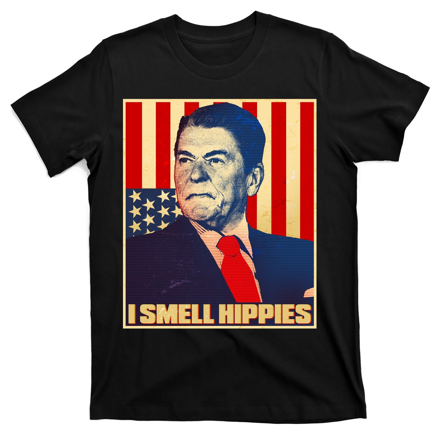 Vintage President Reagan I Smell Hippies T-Shirt