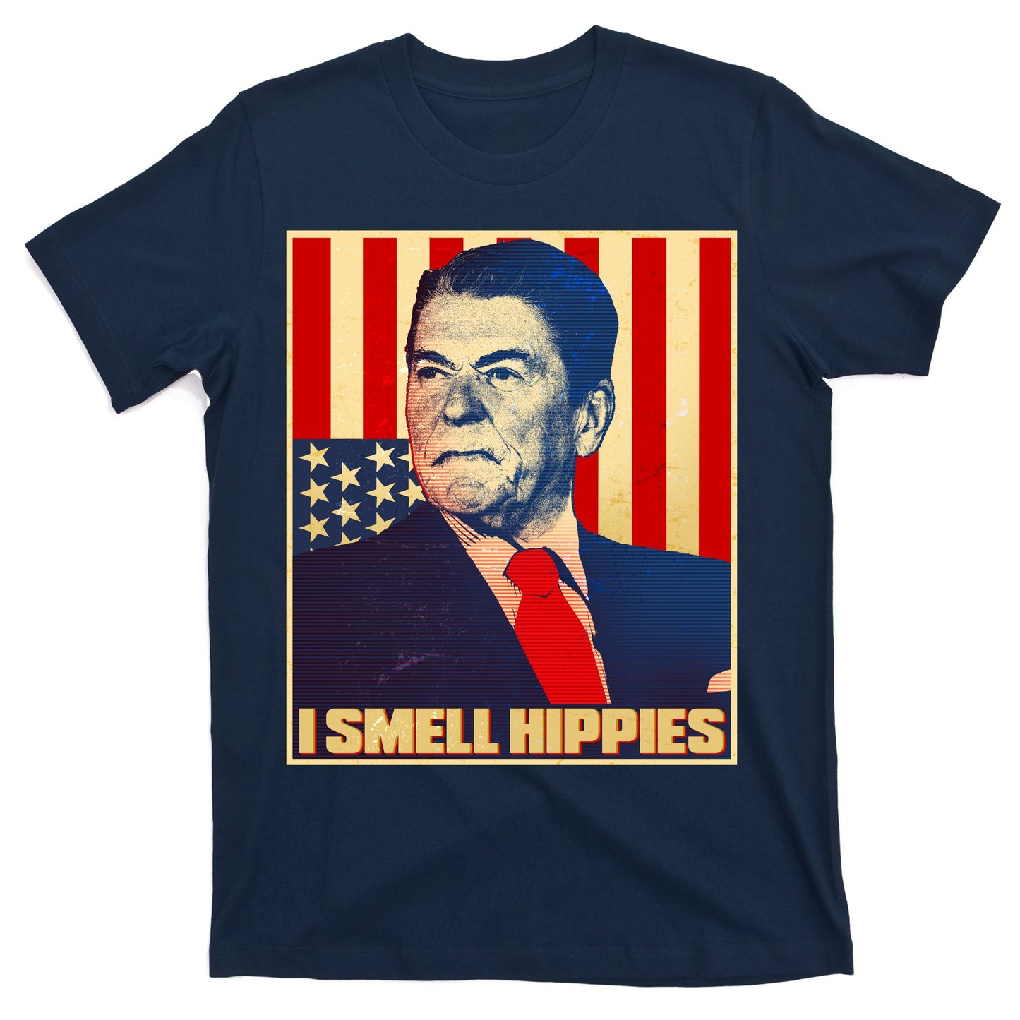 Vintage President Reagan I Smell Hippies T-Shirt