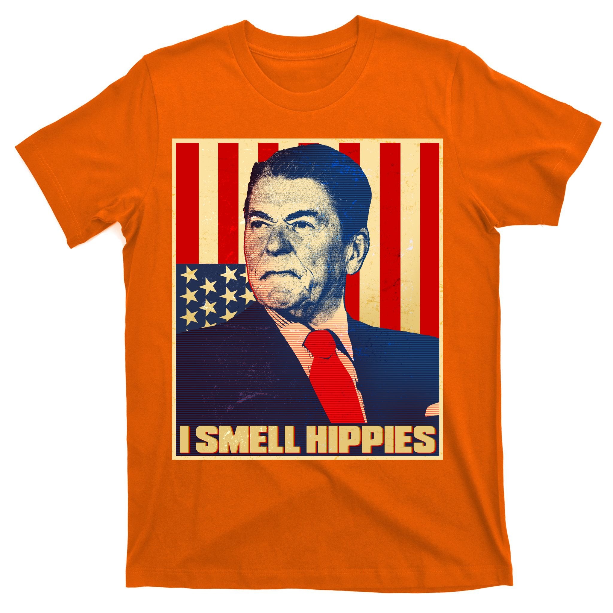 Vintage President Reagan I Smell Hippies T-Shirt