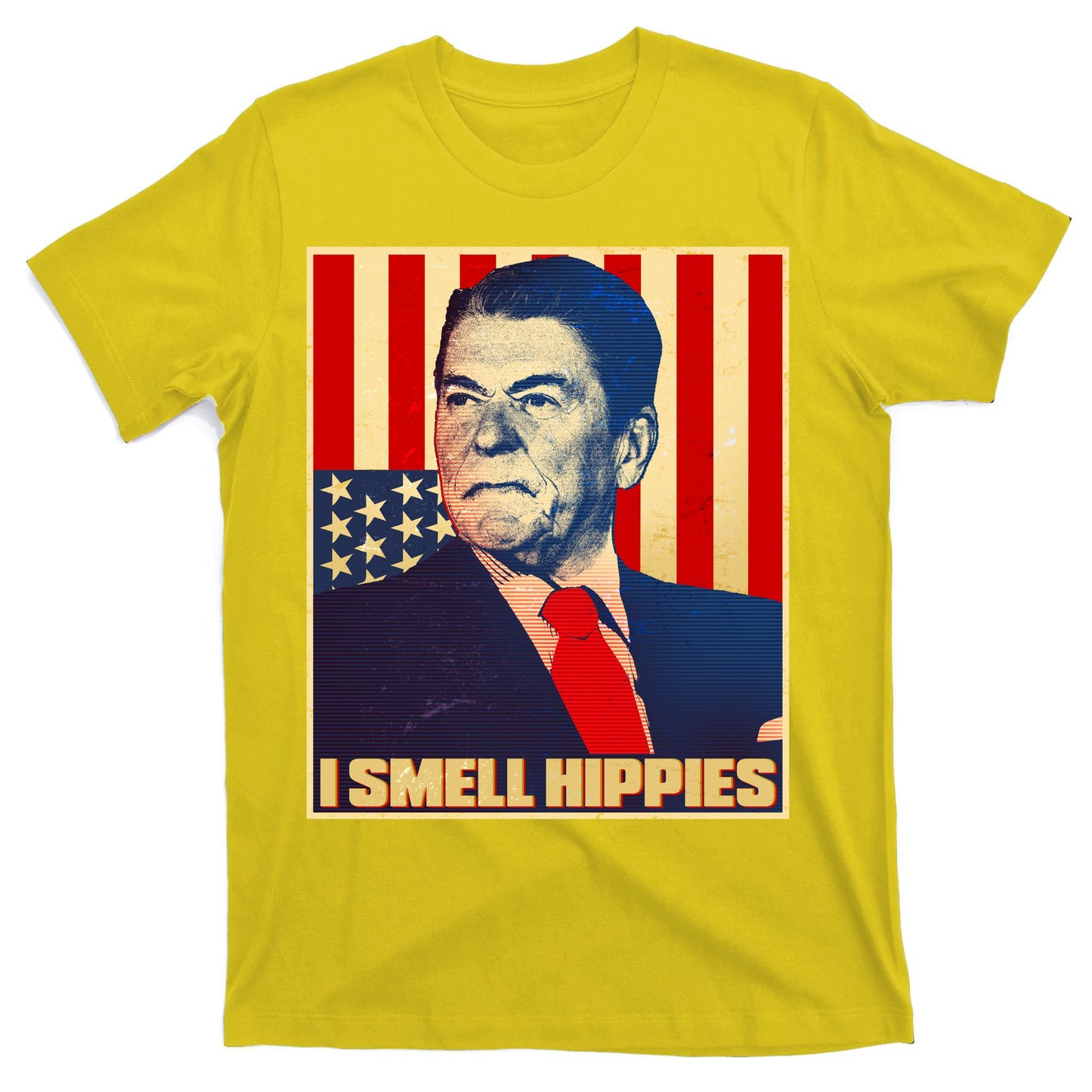 Vintage President Reagan I Smell Hippies T-Shirt