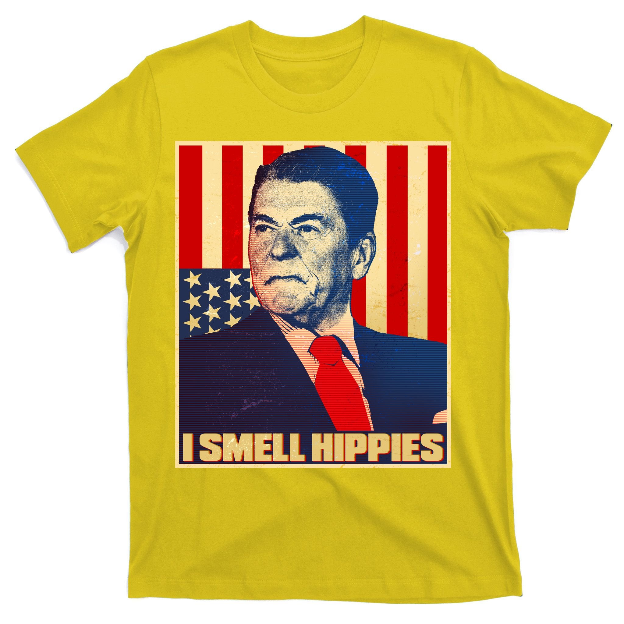 Vintage President Reagan I Smell Hippies T-Shirt