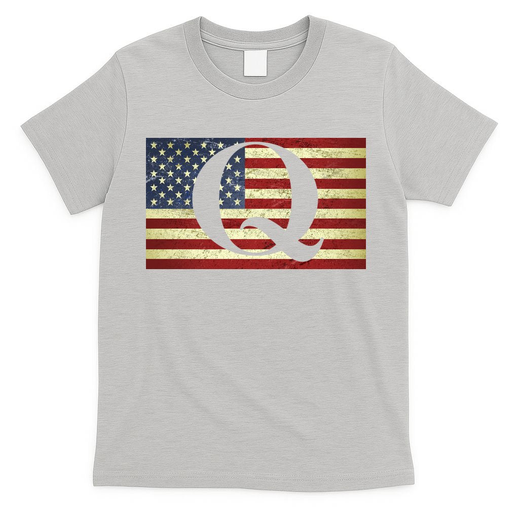 Vintage Q-Anon USA Flag T-Shirt