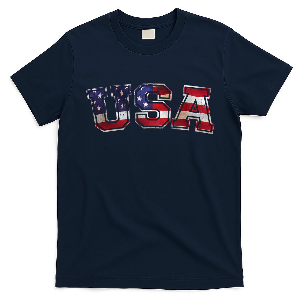Vintage Red White And Blue USA Logo T-Shirt