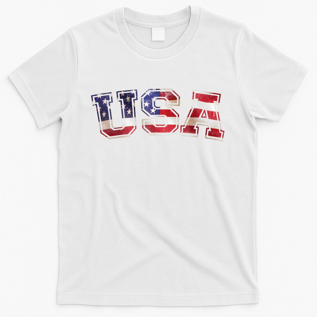 Vintage Red White And Blue USA Logo T-Shirt