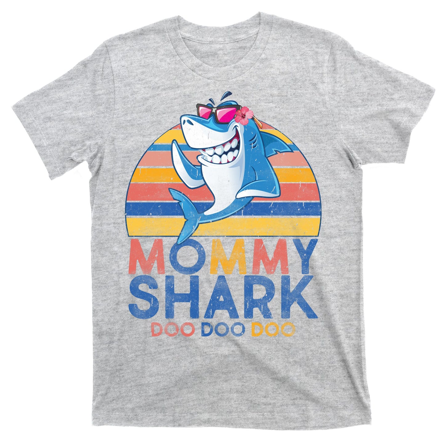 Vintage Retro Mommy Shark Doo T-Shirt