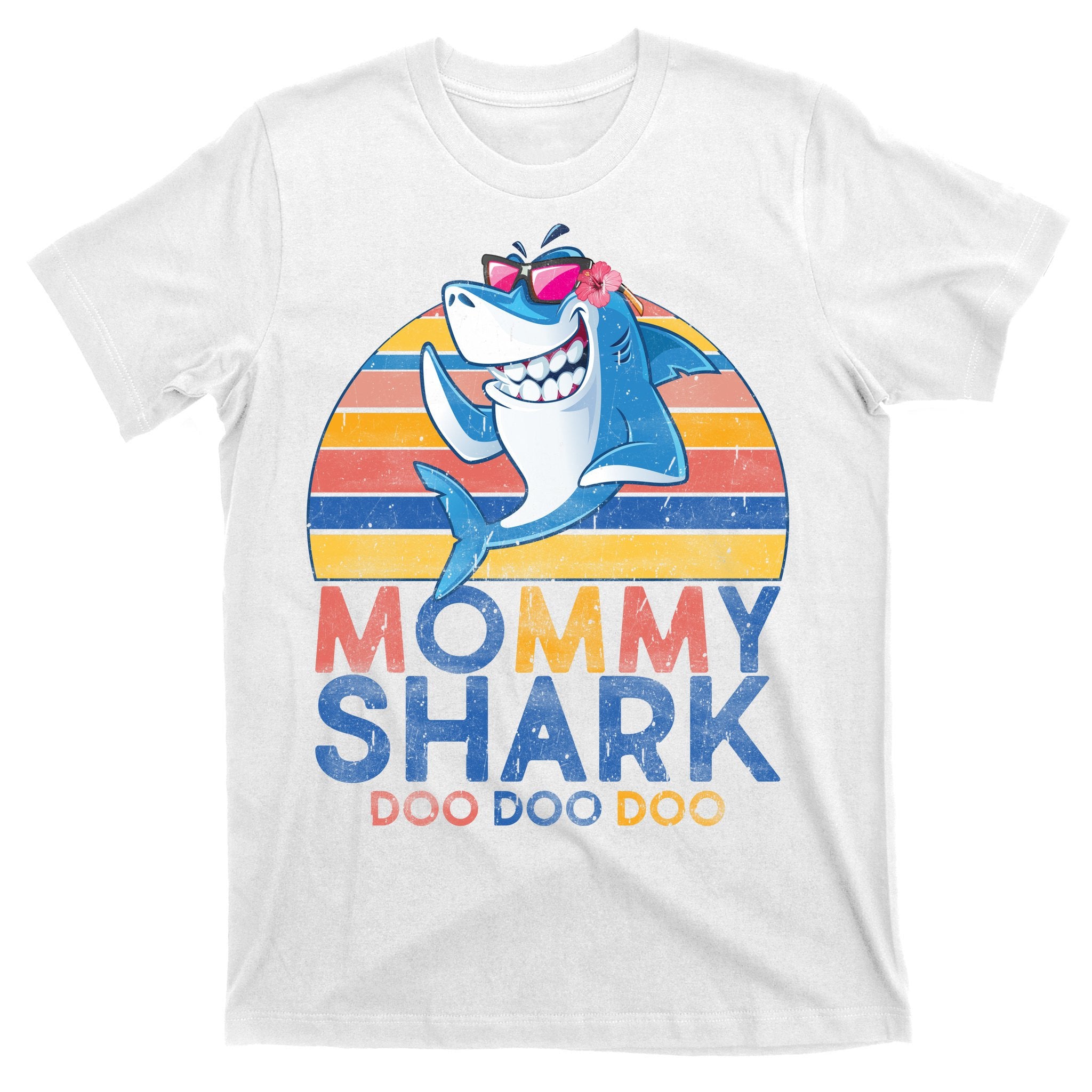 Vintage Retro Mommy Shark Doo T-Shirt