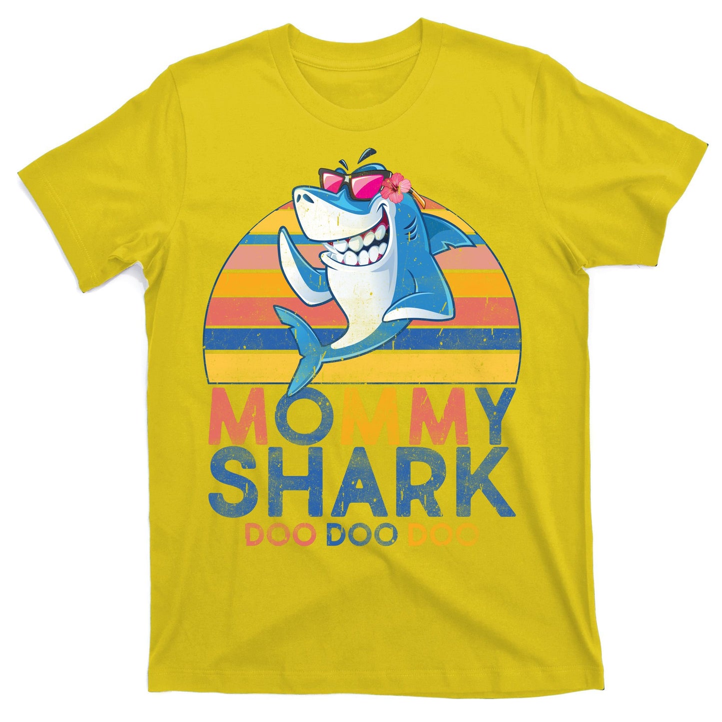 Vintage Retro Mommy Shark Doo T-Shirt