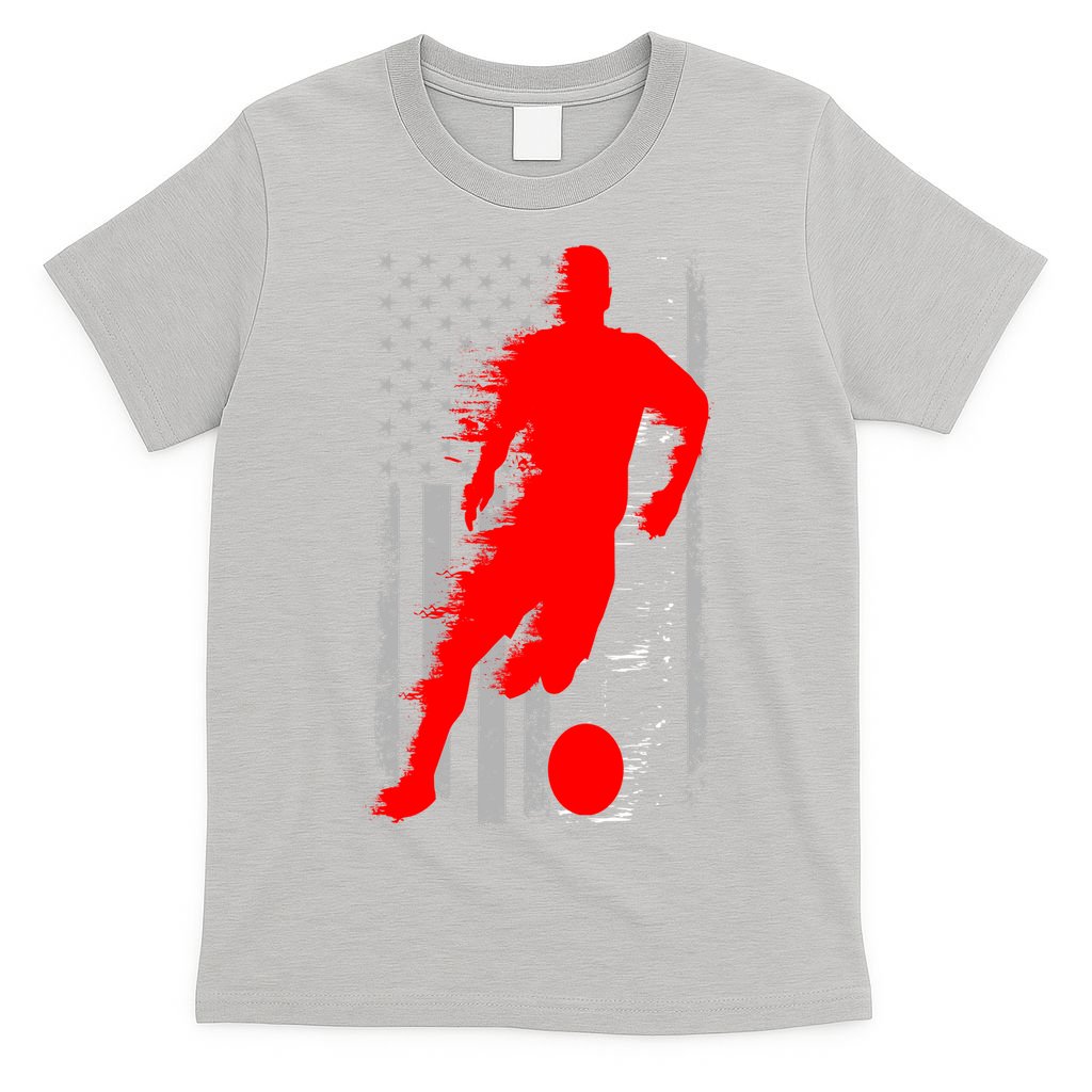 Vintage Soccer American Flag USA  T-Shirt
