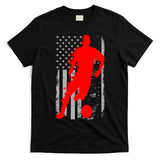 Vintage Soccer American Flag USA  T-Shirt