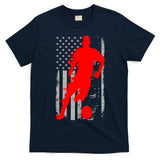 Vintage Soccer American Flag USA  T-Shirt