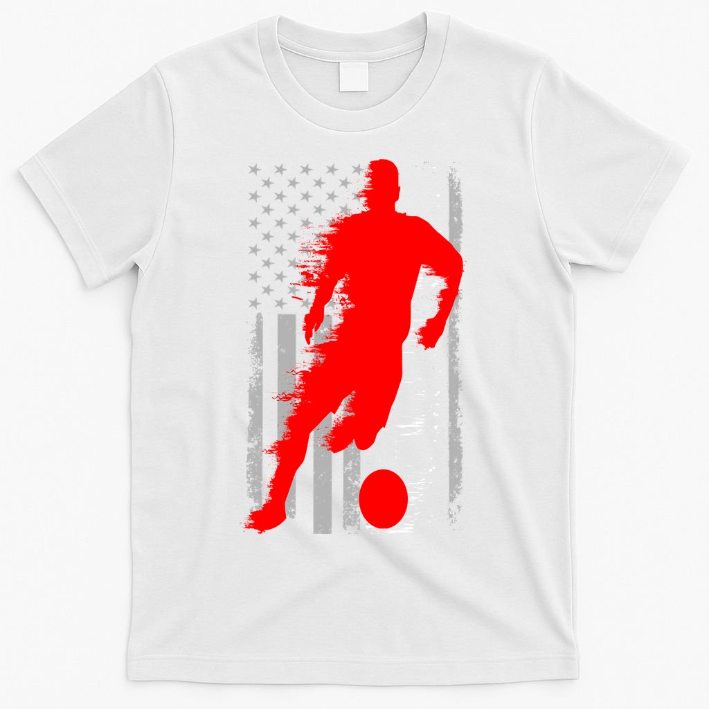 Vintage Soccer American Flag USA  T-Shirt