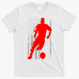 Vintage Soccer American Flag USA  T-Shirt
