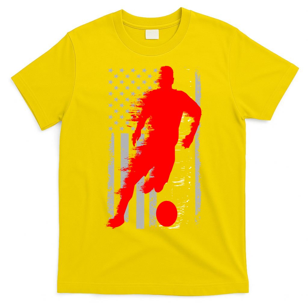 Vintage Soccer American Flag USA  T-Shirt