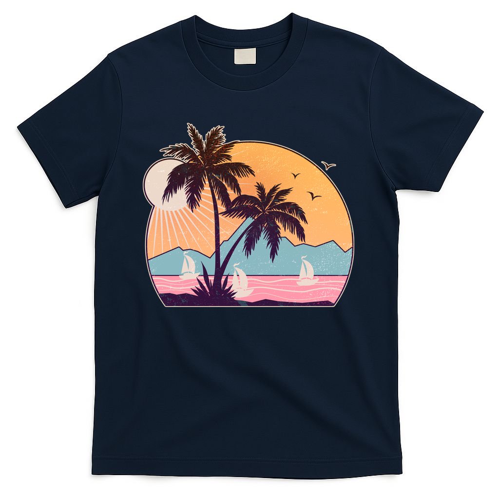 Vintage Summer Beach Emblem T-Shirt