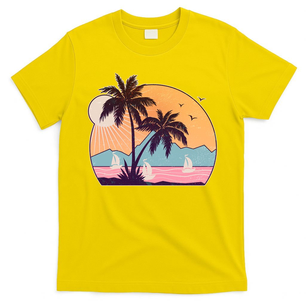 Vintage Summer Beach Emblem T-Shirt