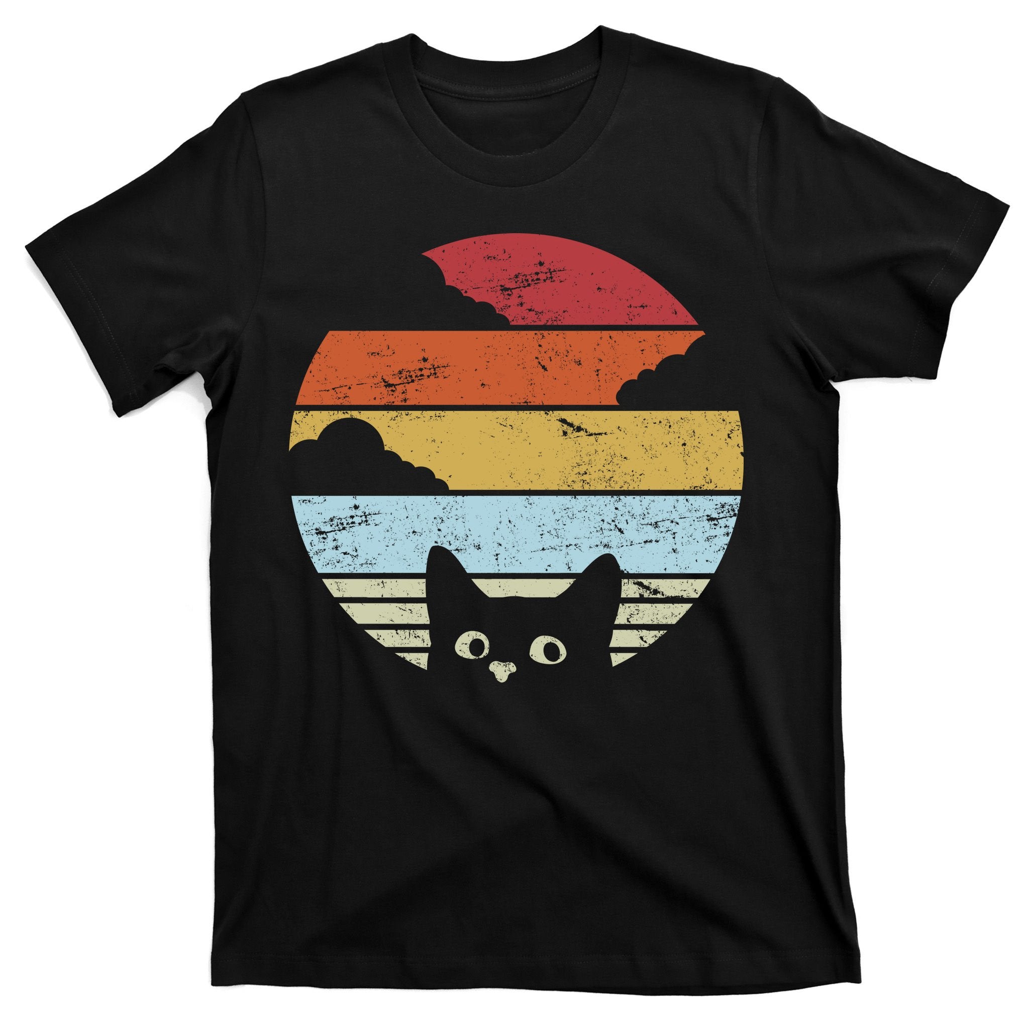 Vintage Sunset Cat T-Shirt