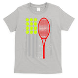 Vintage Tennis American Flag USA  T-Shirt