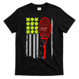 Vintage Tennis American Flag USA  T-Shirt