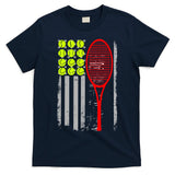 Vintage Tennis American Flag USA  T-Shirt
