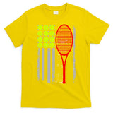Vintage Tennis American Flag USA  T-Shirt