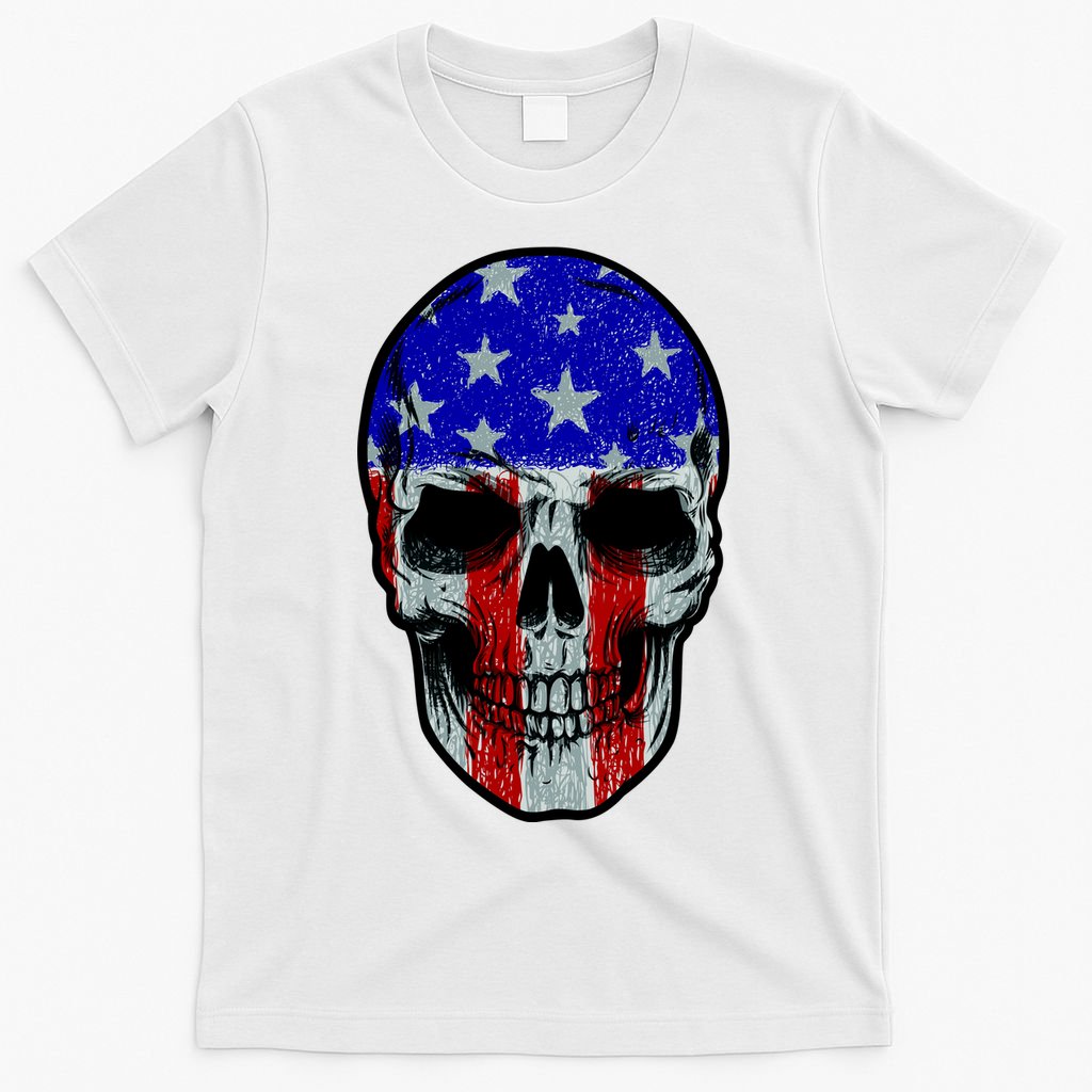 Vintage USA American Patriot Skull T-Shirt