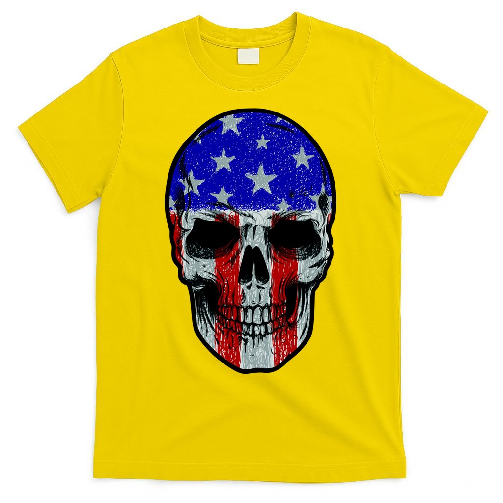 Vintage USA American Patriot Skull T-Shirt