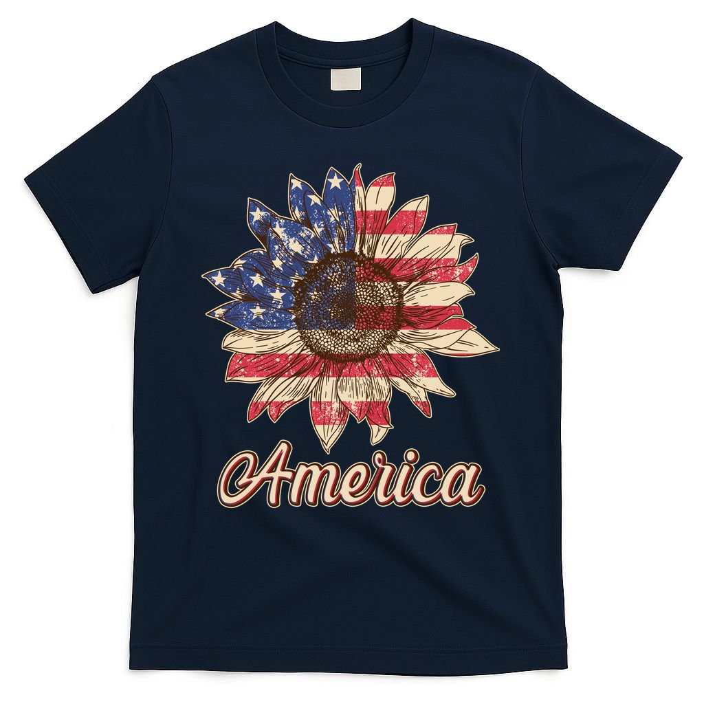Vintage USA American Sunflower T-Shirt