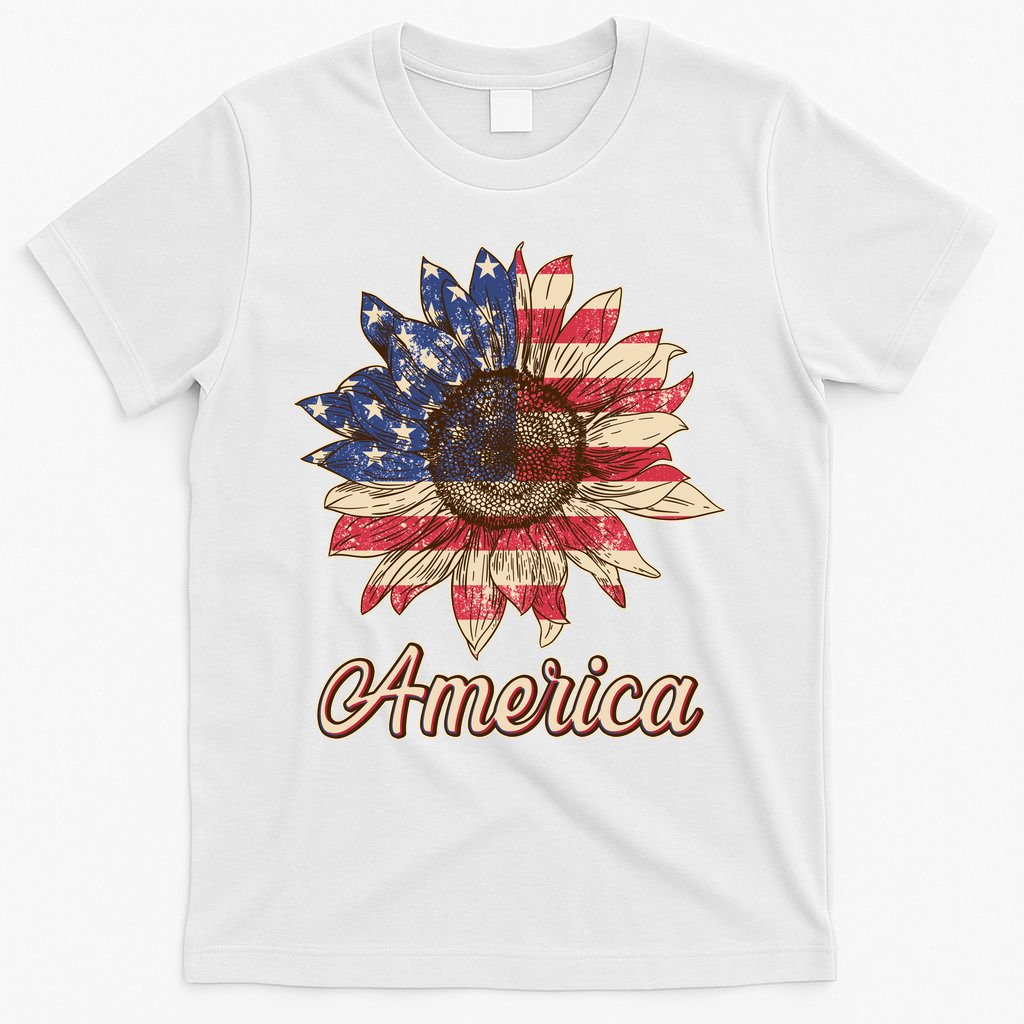 Vintage USA American Sunflower T-Shirt