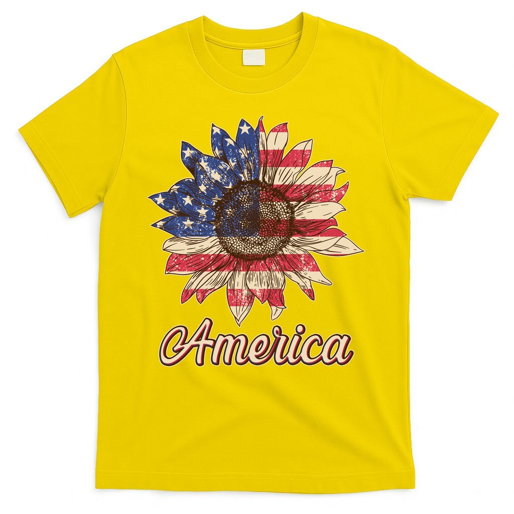 Vintage USA American Sunflower T-Shirt
