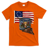 Vintage USA Flag Patriotic Drum T-Shirt