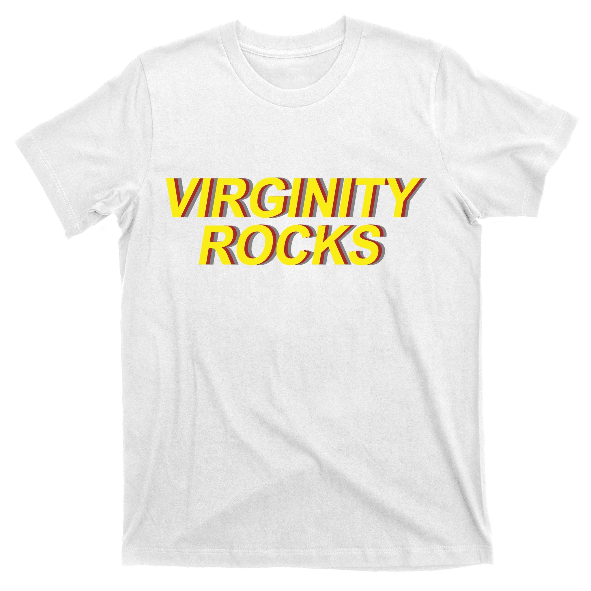Virginity Rocks Retro Funny T-Shirt