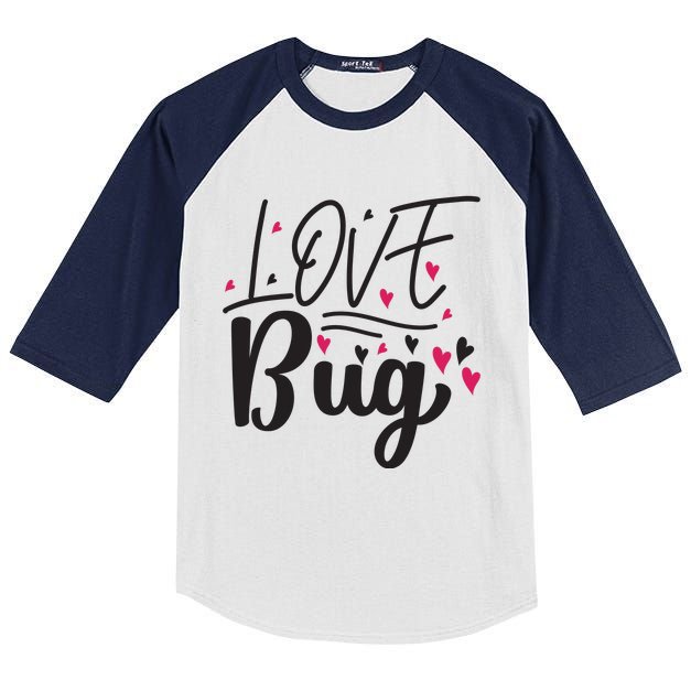 Valentine Love Bug Kids Colorblock Raglan Jersey