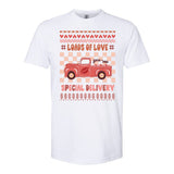 Valentine Loads Of Love Special Delivery Ugly Sweater Softstyle CVC T-Shirt