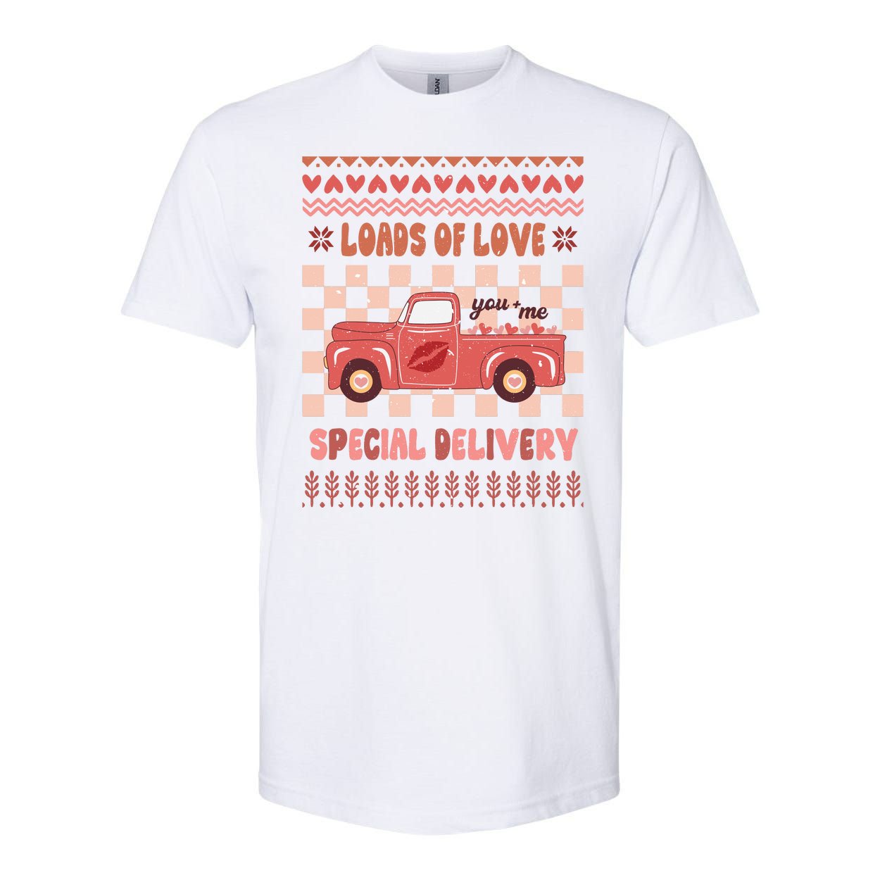 Valentine Loads Of Love Special Delivery Ugly Sweater Softstyle CVC T-Shirt