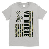 VA Nurse Army USA Flag T-Shirt