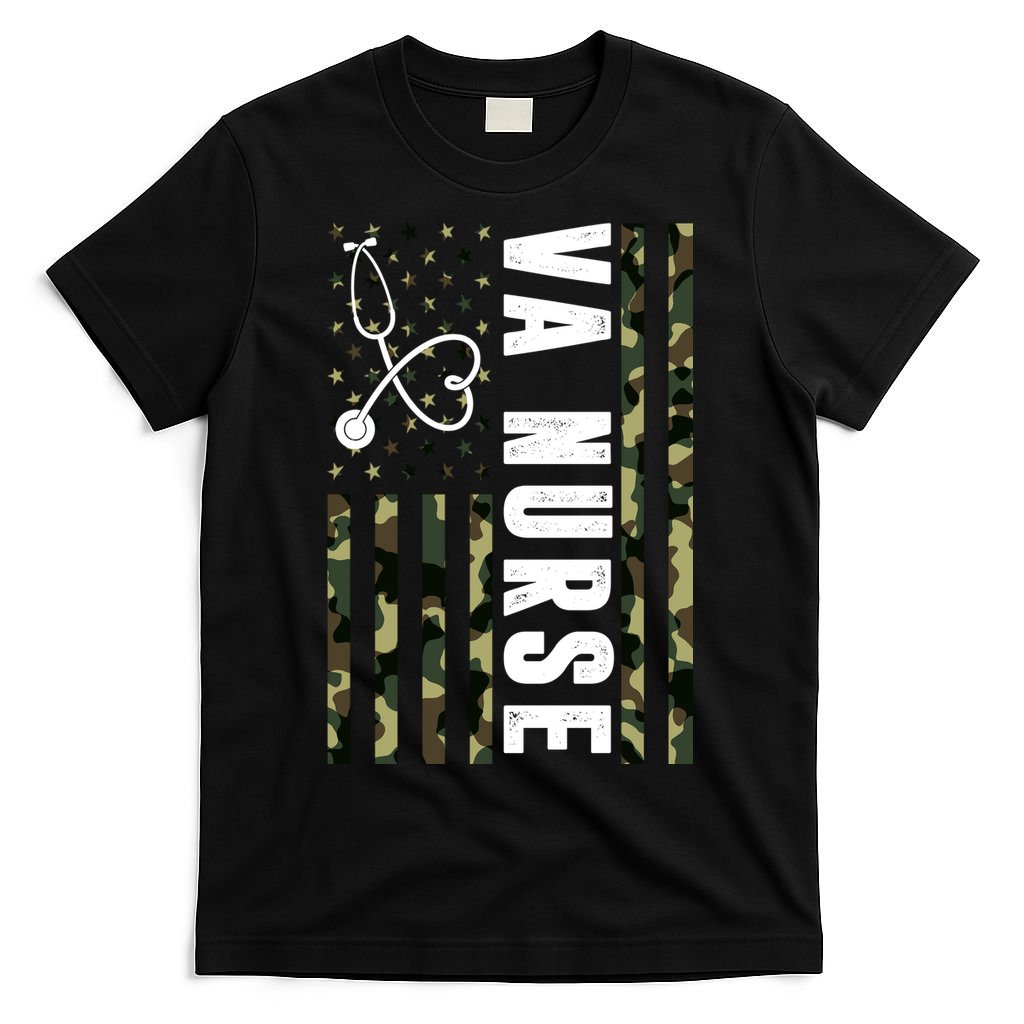 VA Nurse Army USA Flag T-Shirt