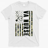 VA Nurse Army USA Flag T-Shirt