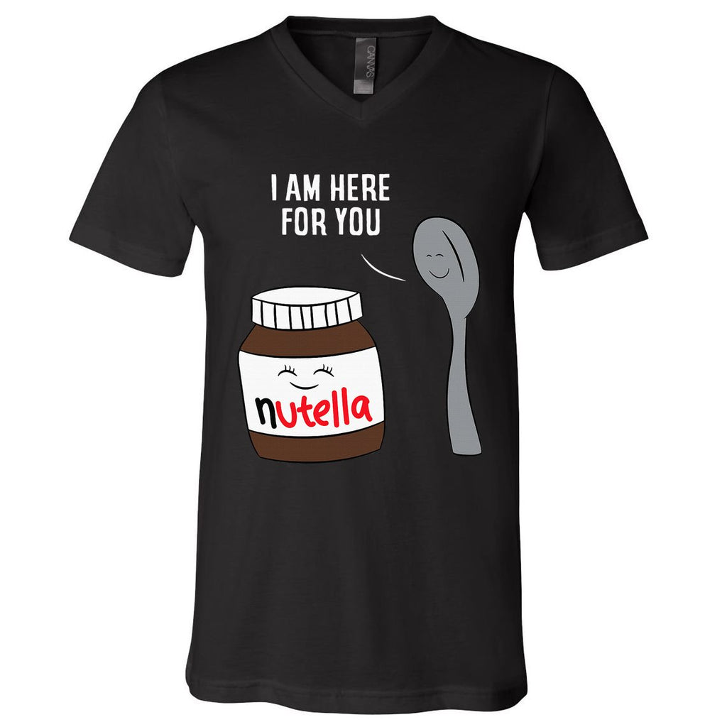 Valentine Nutella Couplepartner Gifts V-Neck T-Shirt