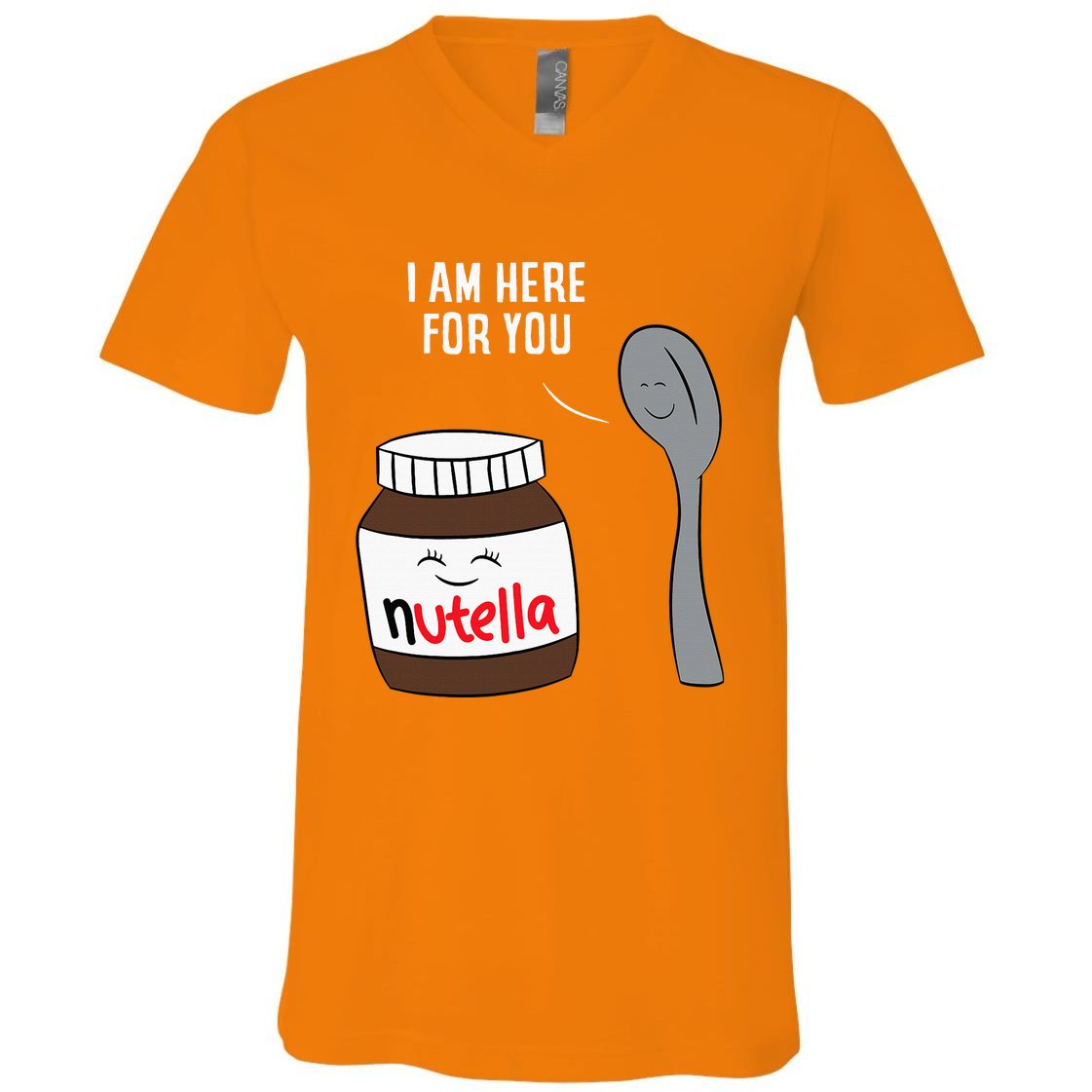 Valentine Nutella Couplepartner Gifts V-Neck T-Shirt