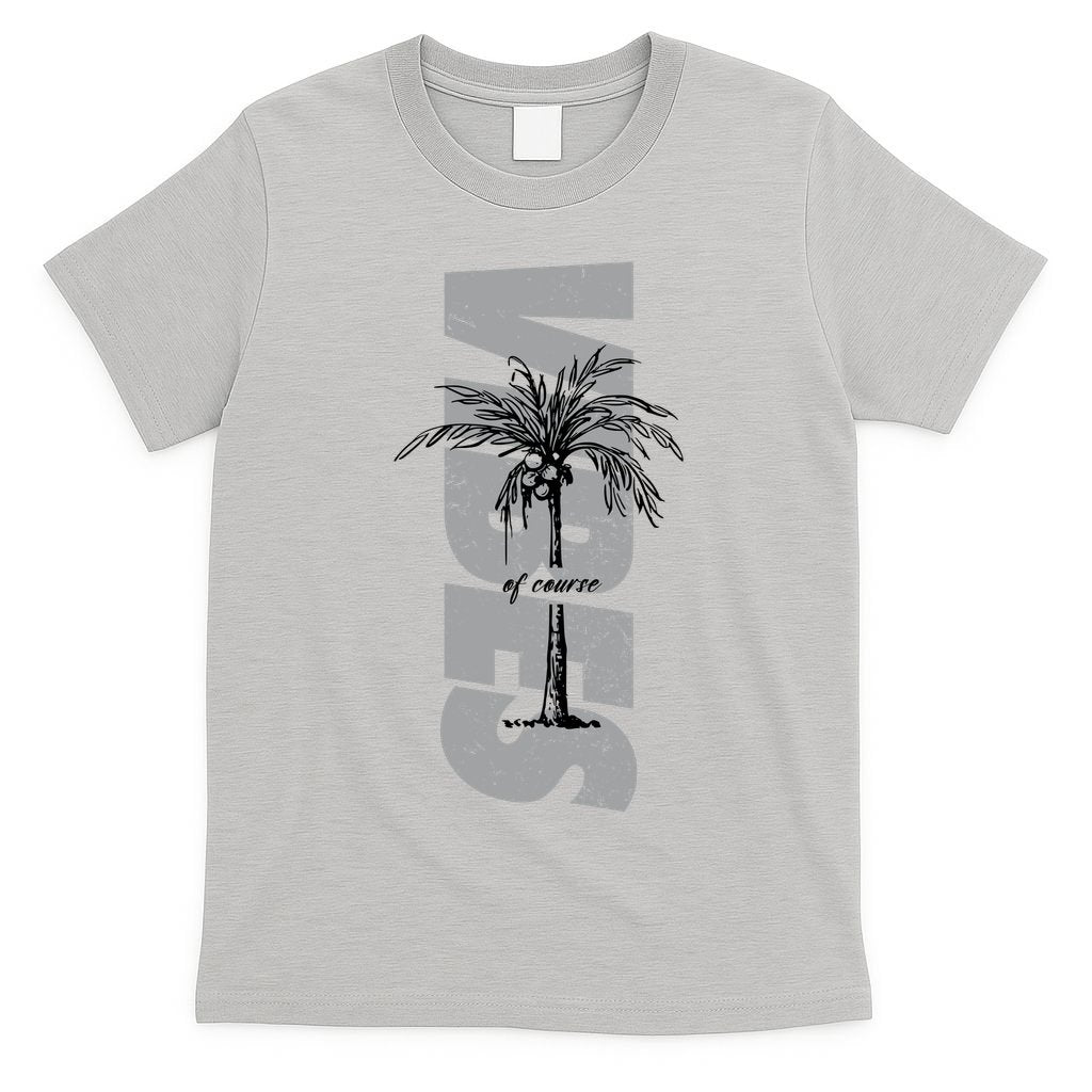 Vibes Of Course Summer Palm Tree Vintage T-Shirt