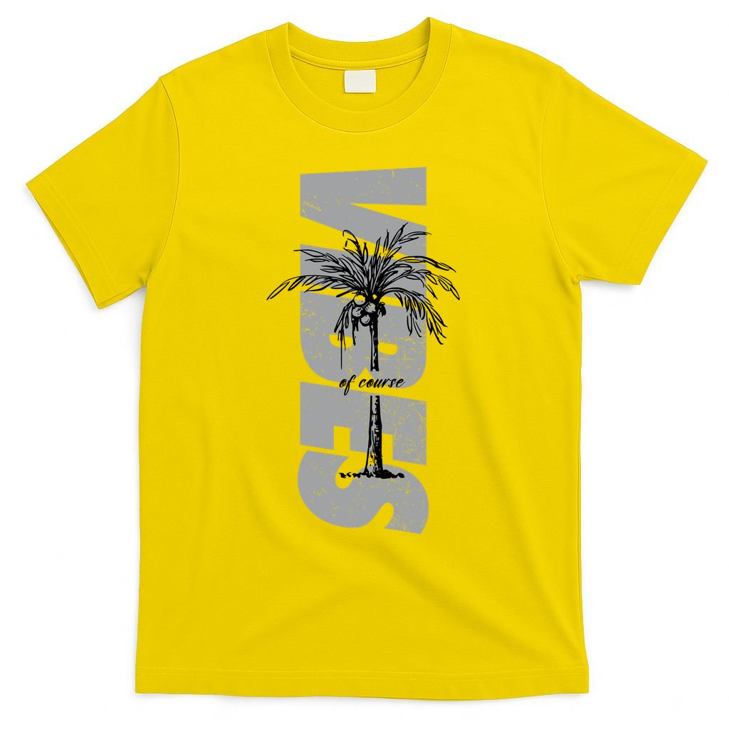 Vibes Of Course Summer Palm Tree Vintage T-Shirt